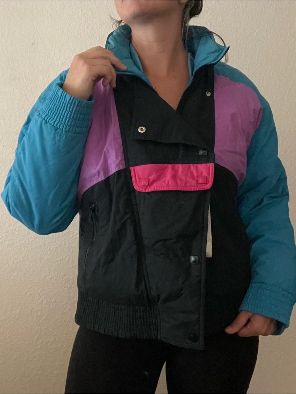 Retro Colorblock Ski Jacket